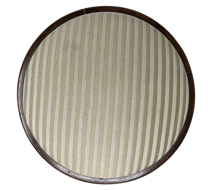 Vintage Upholstered Wooden Foot Stool