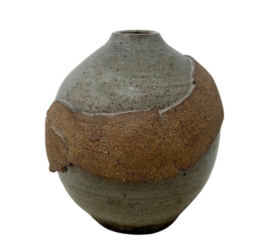 Vintage Stoneware Clay Vessel