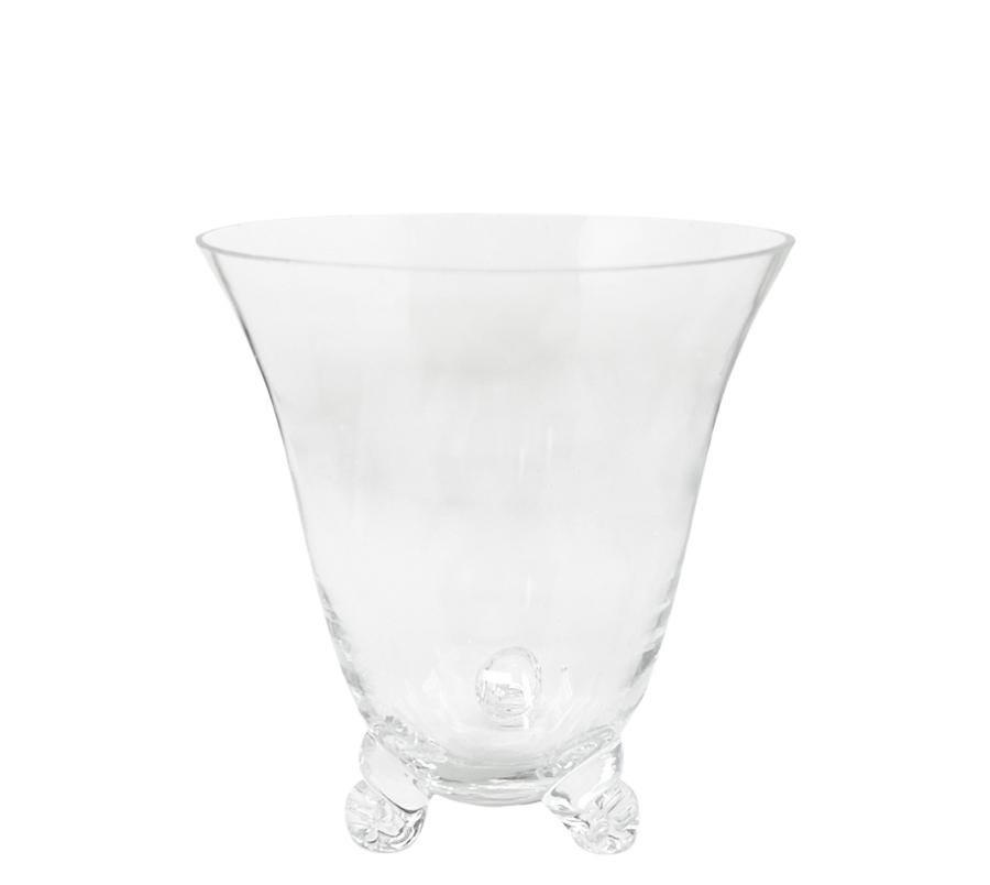 Vintage Art Glass Tripod Vase