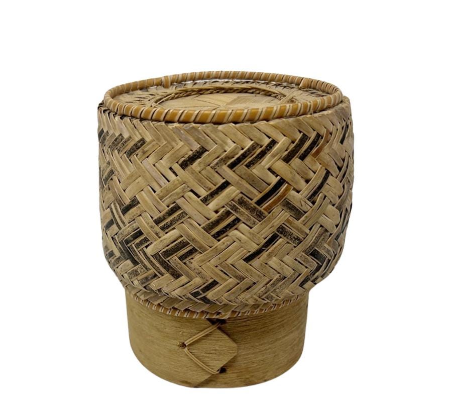 Vintage Woven Lidded Box