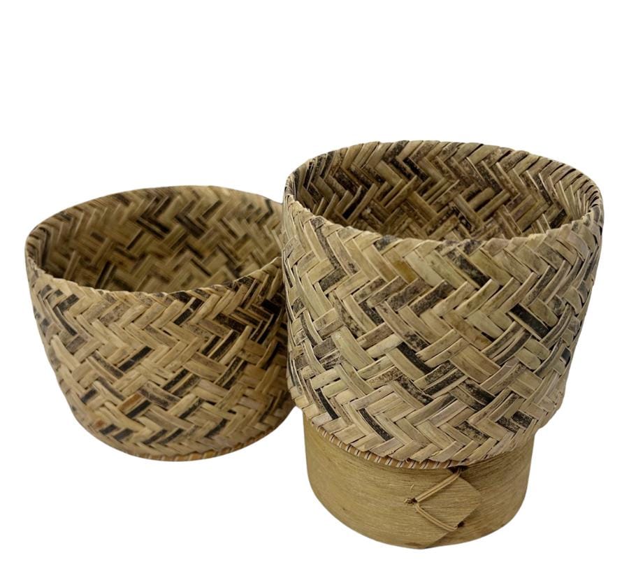Vintage Woven Lidded Box