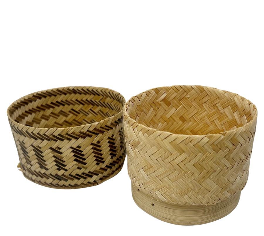 Vintage Woven Lidded Box