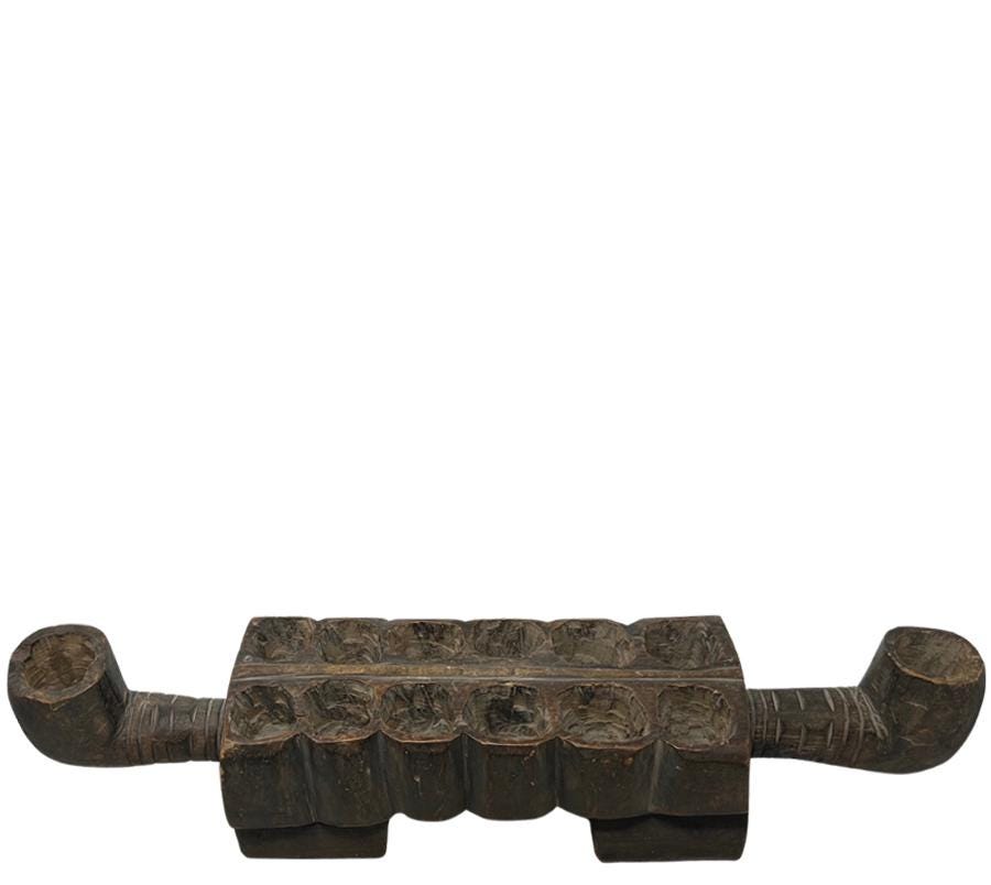 Antique African Carved Wooden Mancala