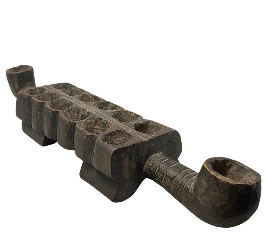 Antique African Carved Wooden Mancala