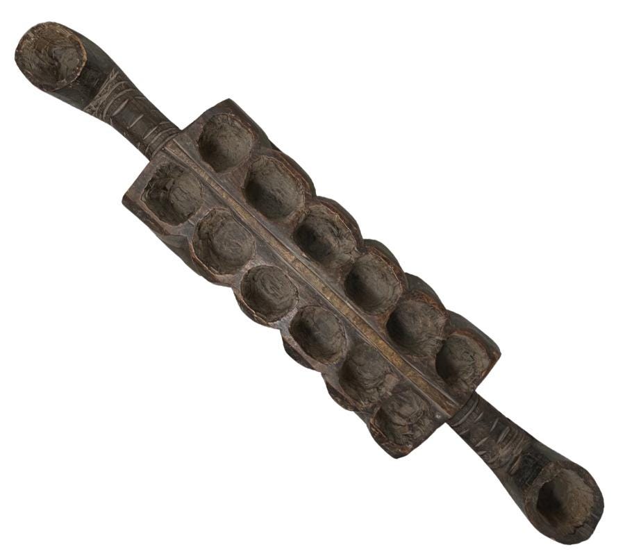Antique African Carved Wooden Mancala