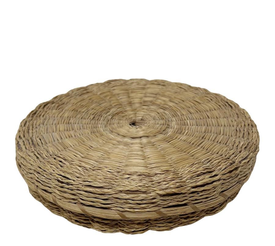 Vintage Indigenous Low Profile Woven Basket