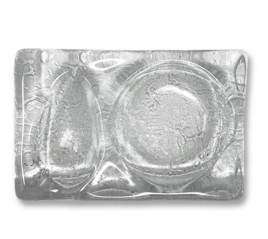 Vintage Textured Ice Glass Pipe Ashtray