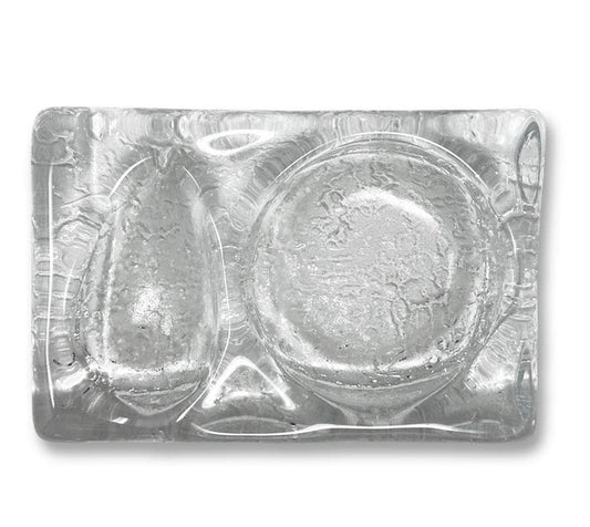 Vintage Textured Ice Glass Pipe Ashtray