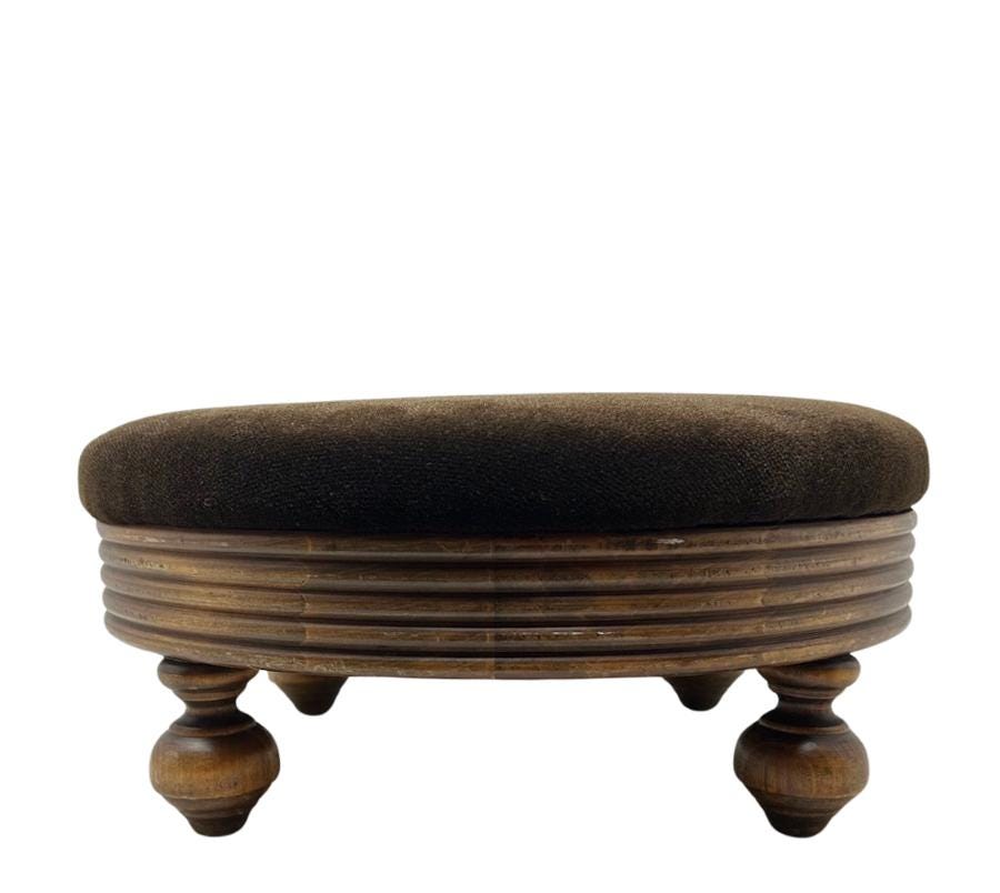 Antique Velvet Foot Stool