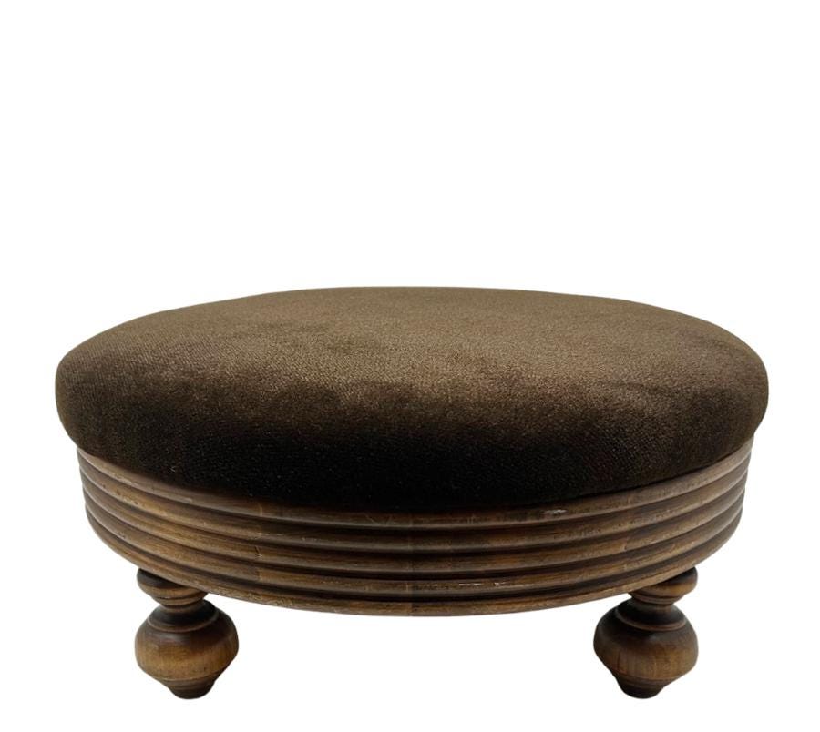 Antique Velvet Foot Stool