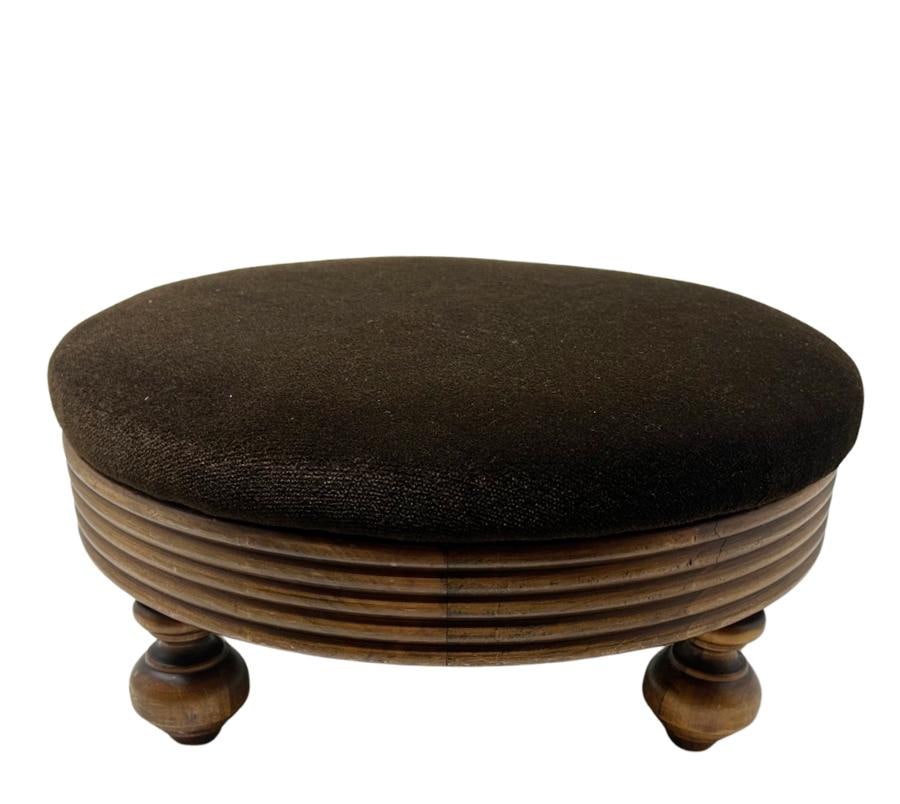 Antique Velvet Foot Stool