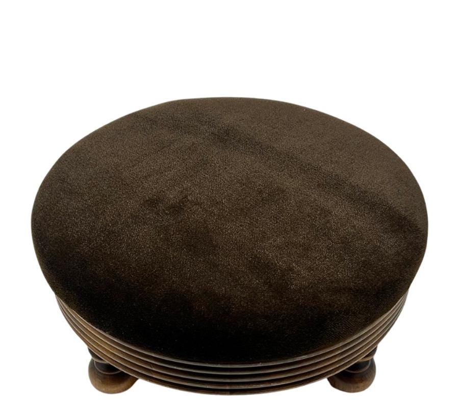 Antique Velvet Foot Stool