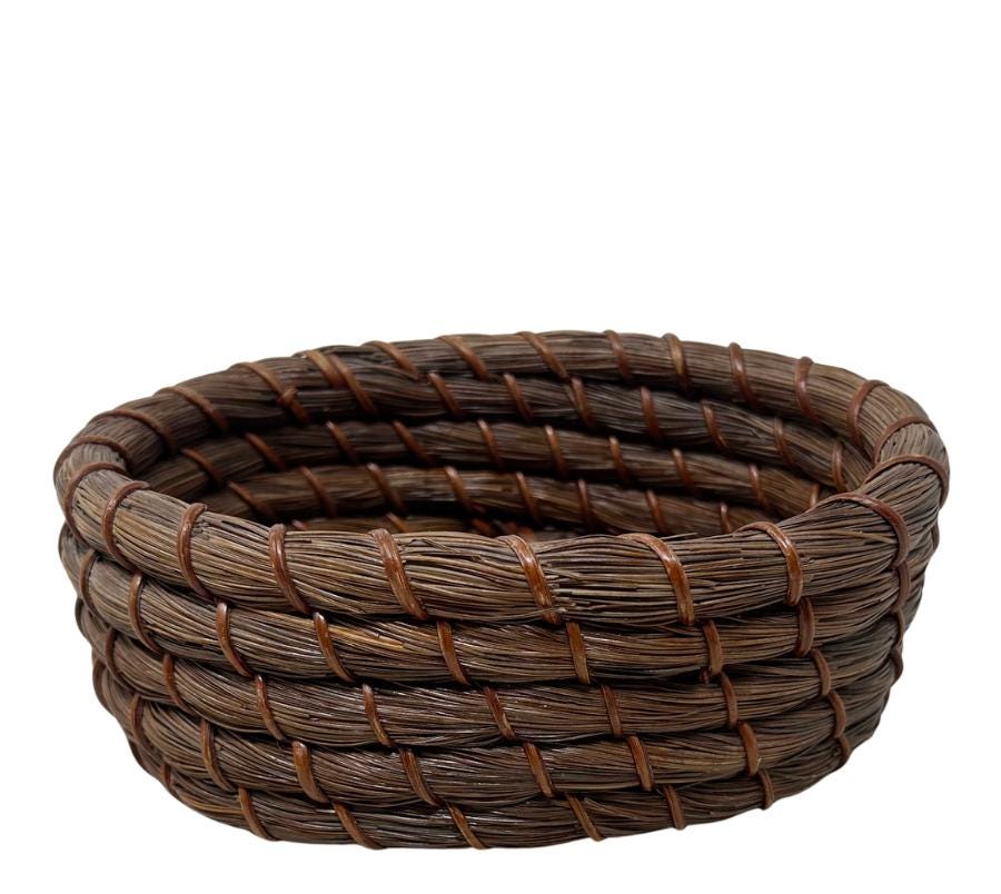 Vintage Indigenous Coil Pine Basket