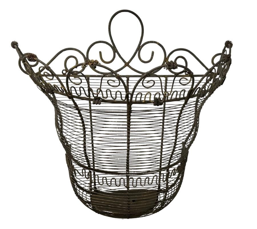 Vintage Metal Wall Basket