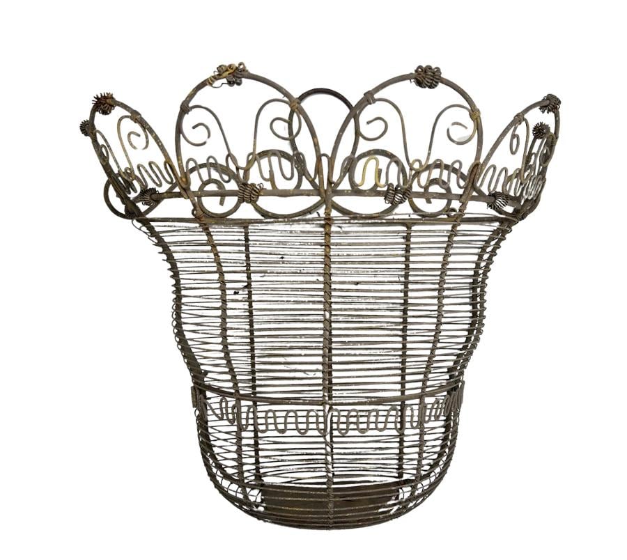 Vintage Metal Wall Basket