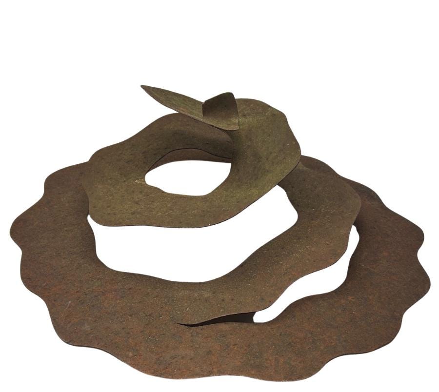 Distressed Metal Sculptural Wall Hanging
