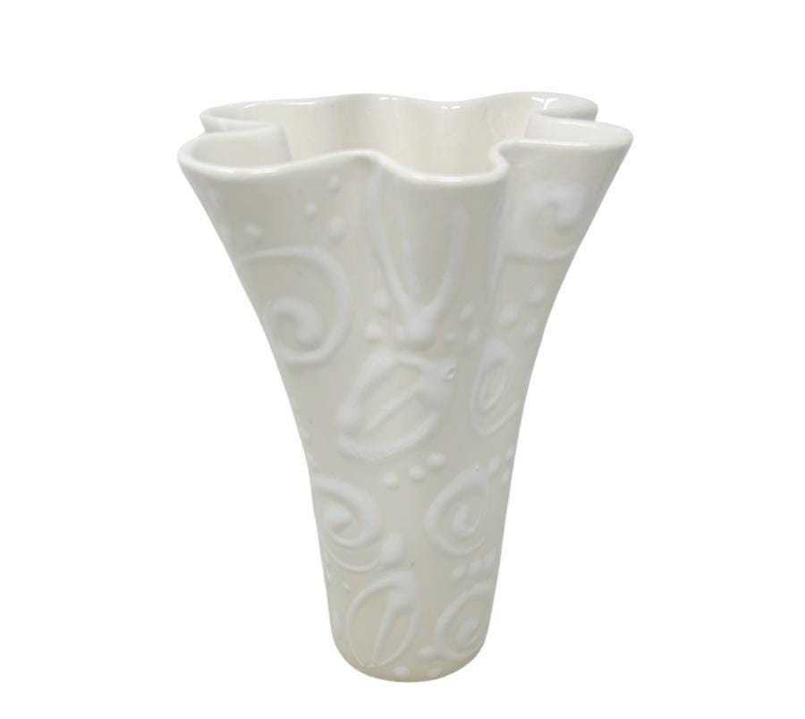 Spots Studio Pottery Ruffled Vase
