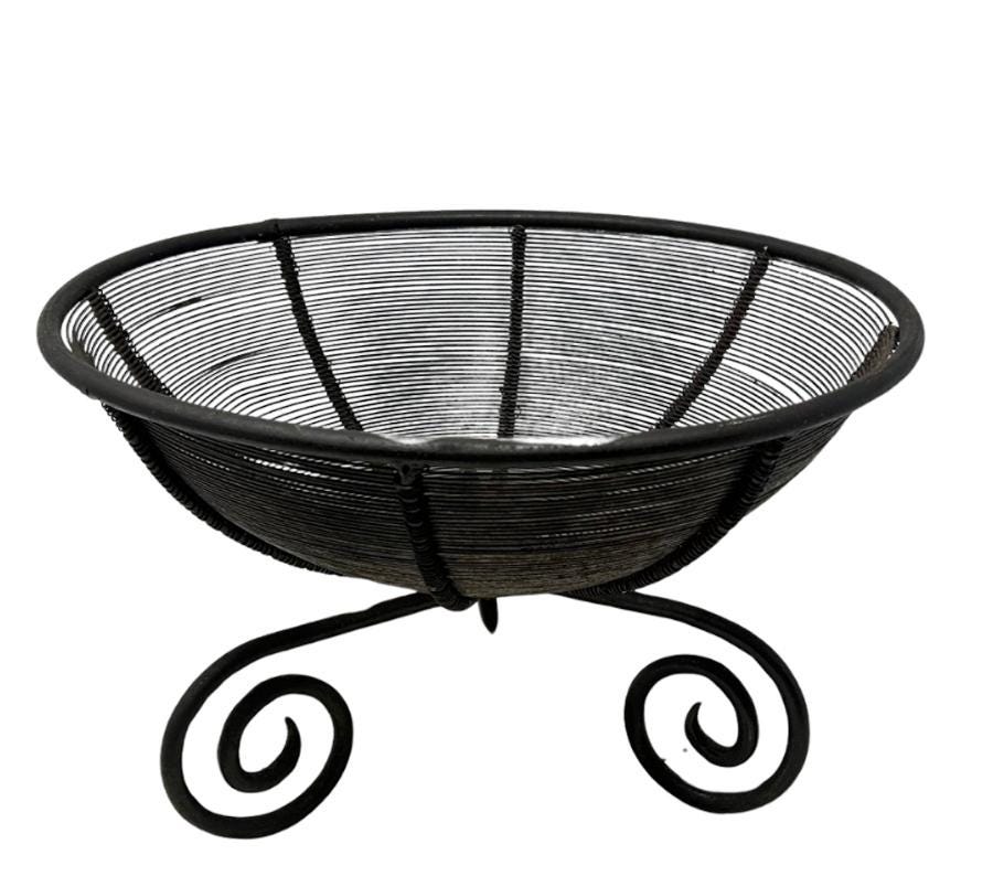 Vintage Tripod Wire Bowl
