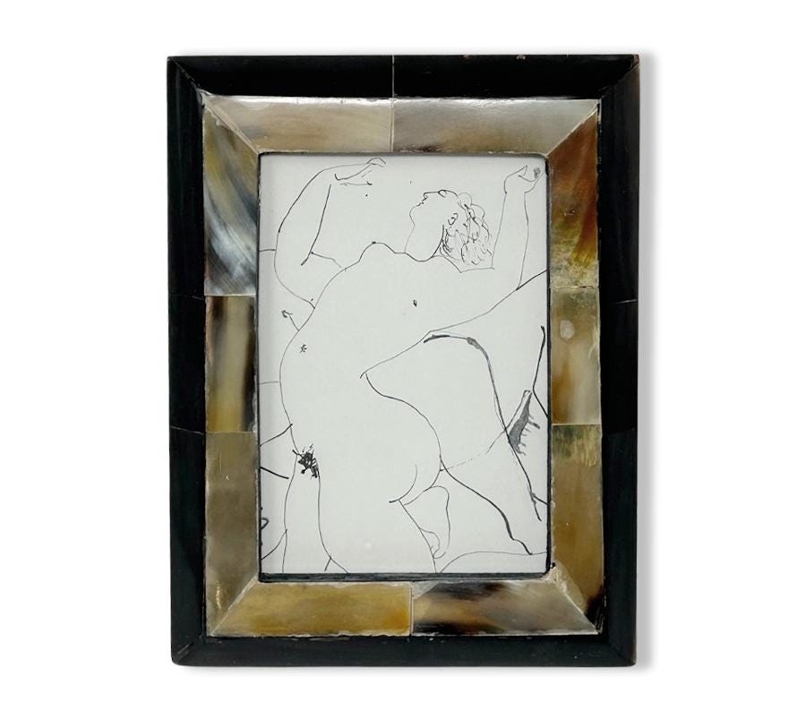 Picasso Print in Vintage Bone Frame