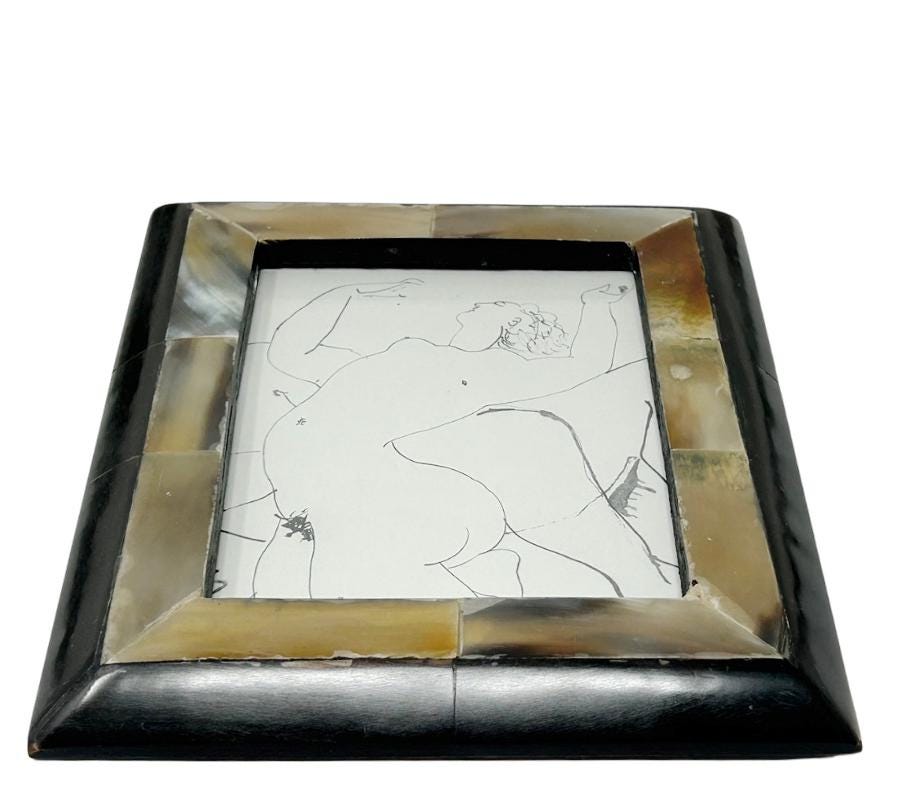 Picasso Print in Vintage Bone Frame
