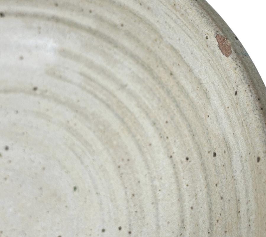 Vintage Stoneware Pedestal Bowl