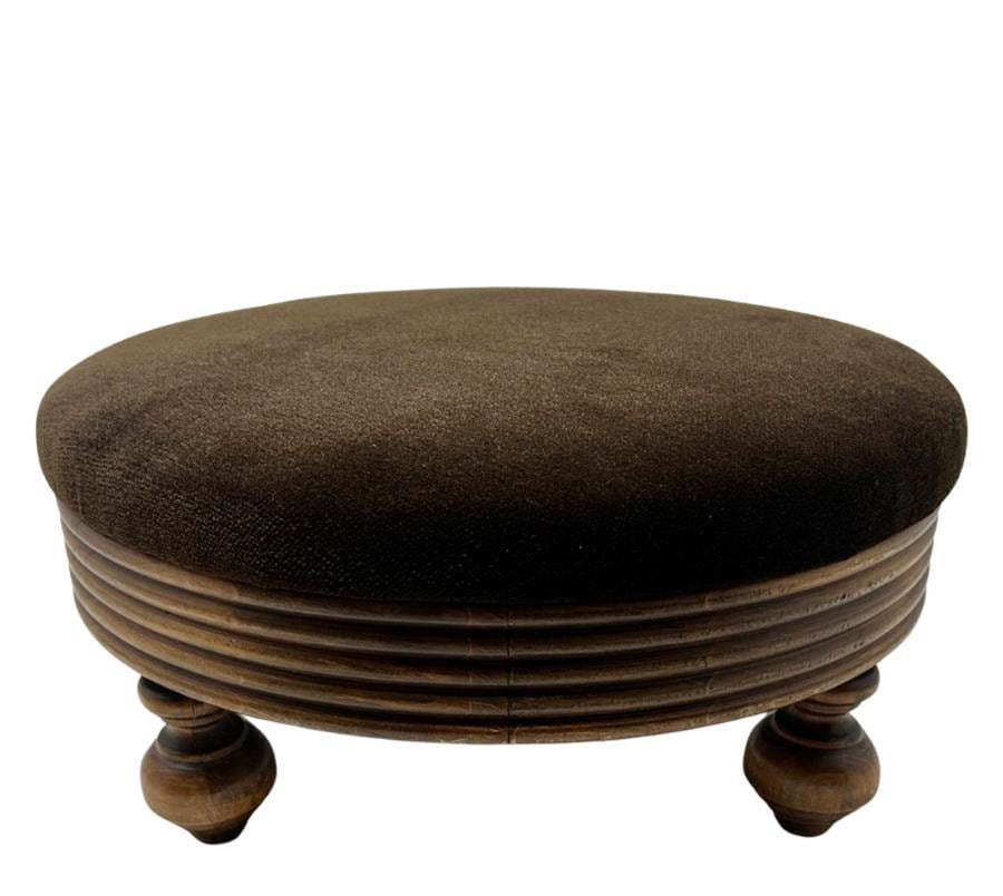 Antique Velvet Foot Stool