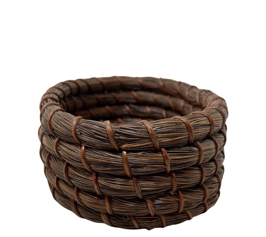 Vintage Indigenous Coil Pine Basket