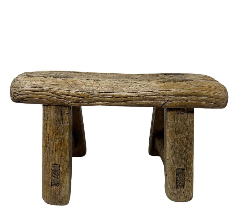 Antique Primitive Wooden Stool