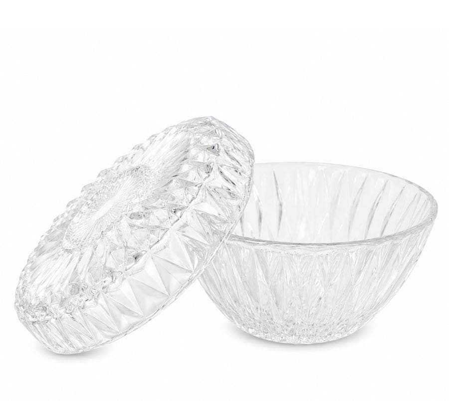 Vintage Pressed Glass Lidded Box