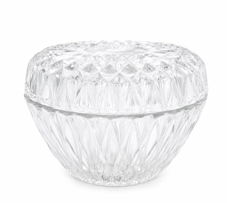 Vintage Pressed Glass Lidded Box