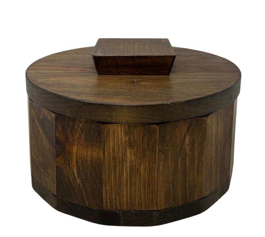 Vintage Lidded Folk Art Box