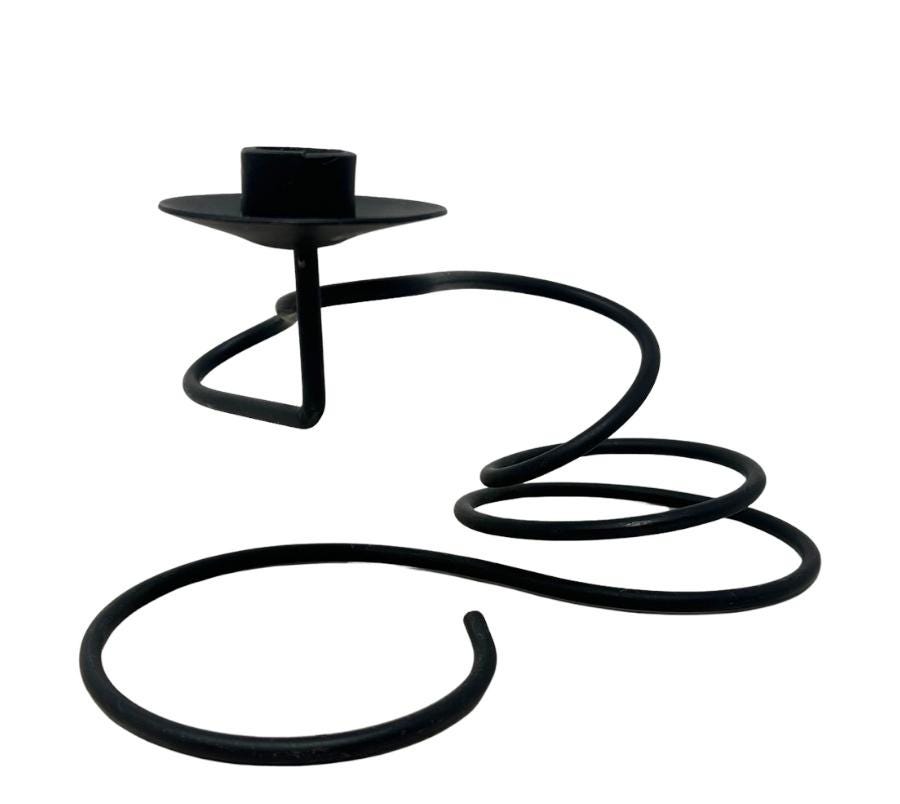 Vintage Post Modern Squiggle Candle Holder