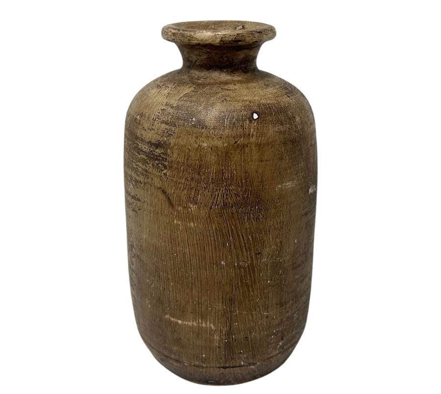 Vintage Brown Clay Vessel