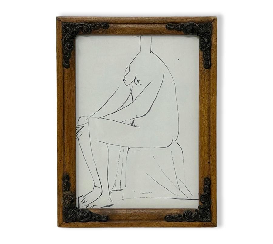 Framed Picasso Nude in Vintage Frame