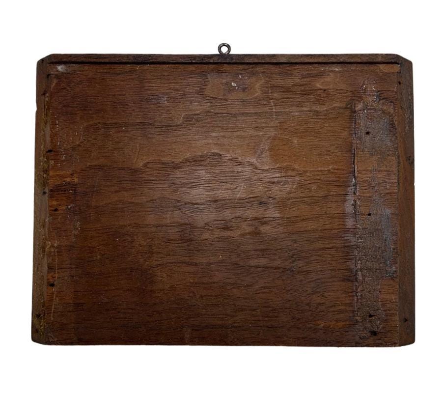 Vintage Carved Wood Wall Relief