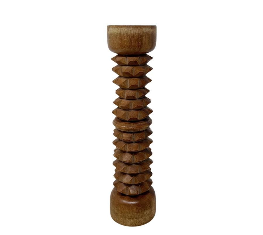 Carved Wooden Vessel