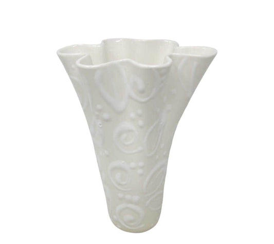 Spots Studio Pottery Ruffled Vase