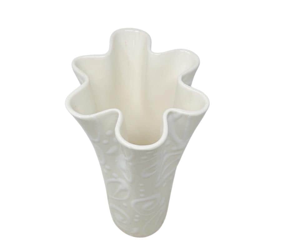 Spots Studio Pottery Ruffled Vase