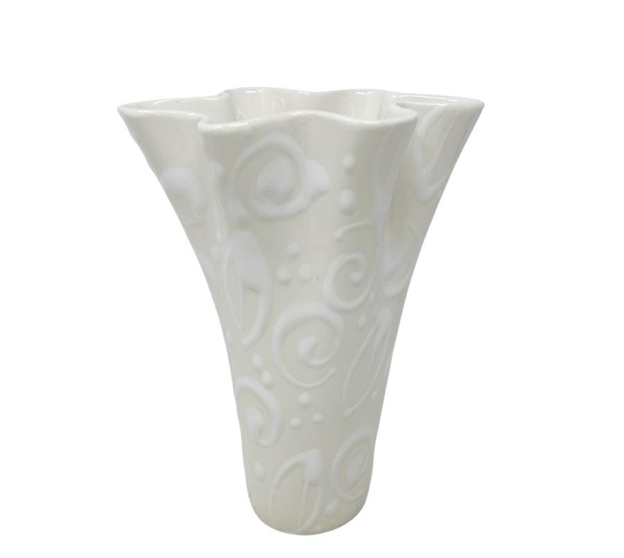Spots Studio Pottery Ruffled Vase