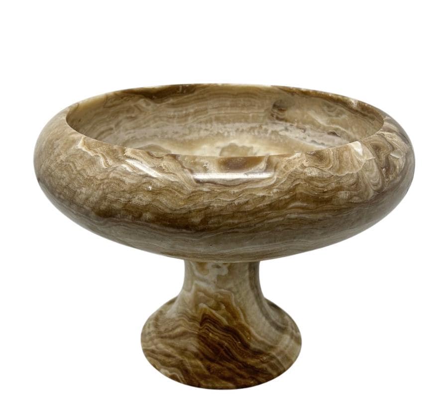 Vintage Onyx Pedestal Bowl