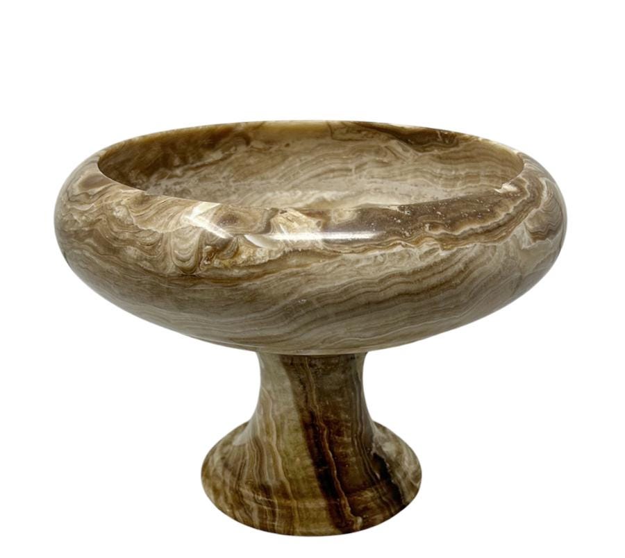 Vintage Onyx Pedestal Bowl