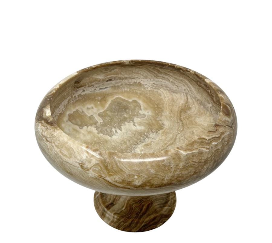 Vintage Onyx Pedestal Bowl