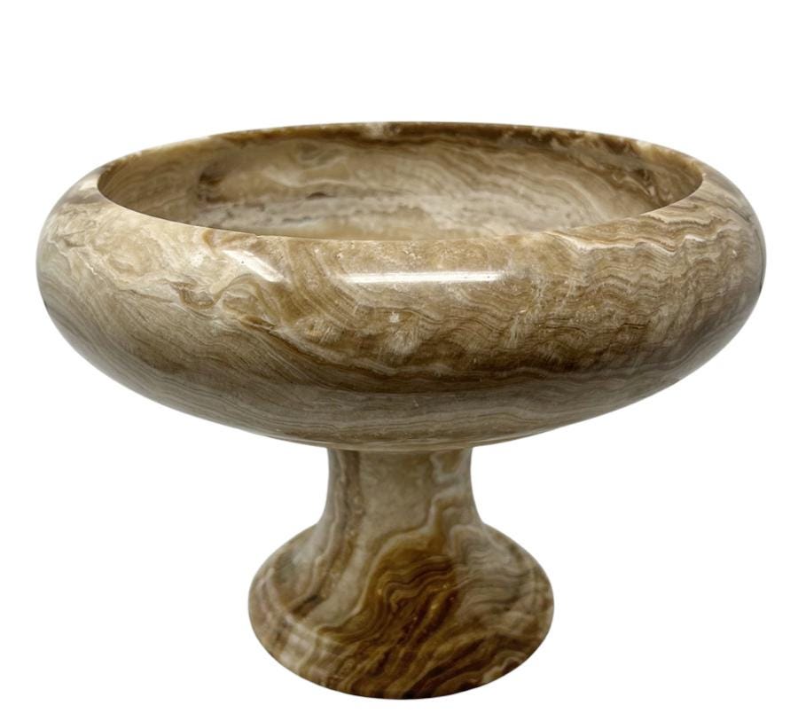 Vintage Onyx Pedestal Bowl