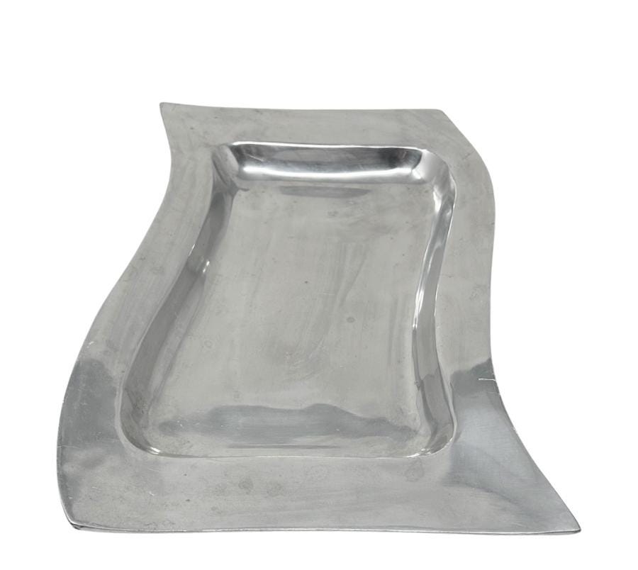 Vintage Wavy Metal Tray