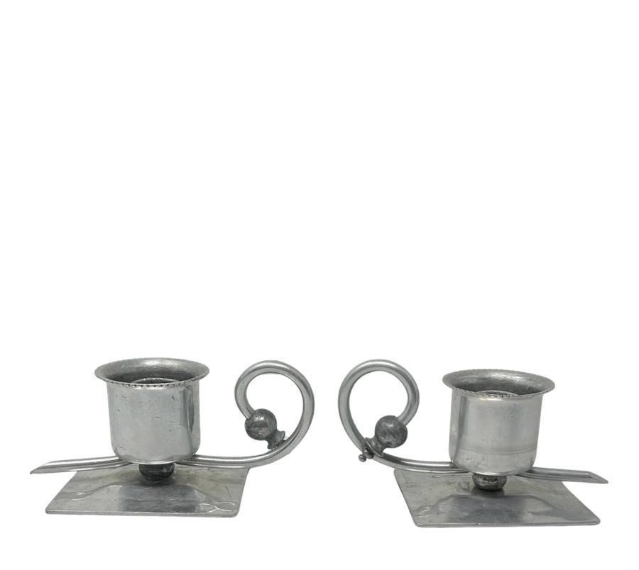 Ernst Svedbom Metal Candle Holders From Sweden