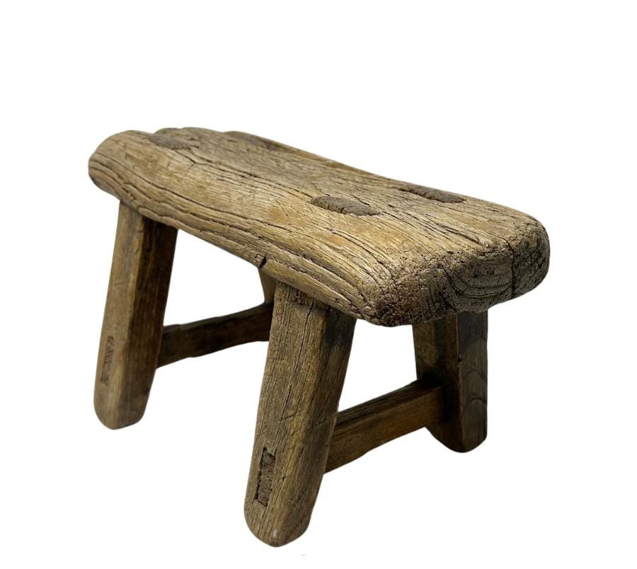 Antique Primitive Wooden Stool