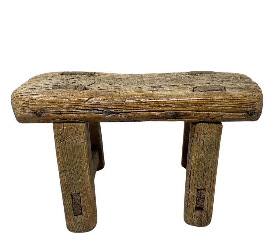 Antique Primitive Wooden Stool