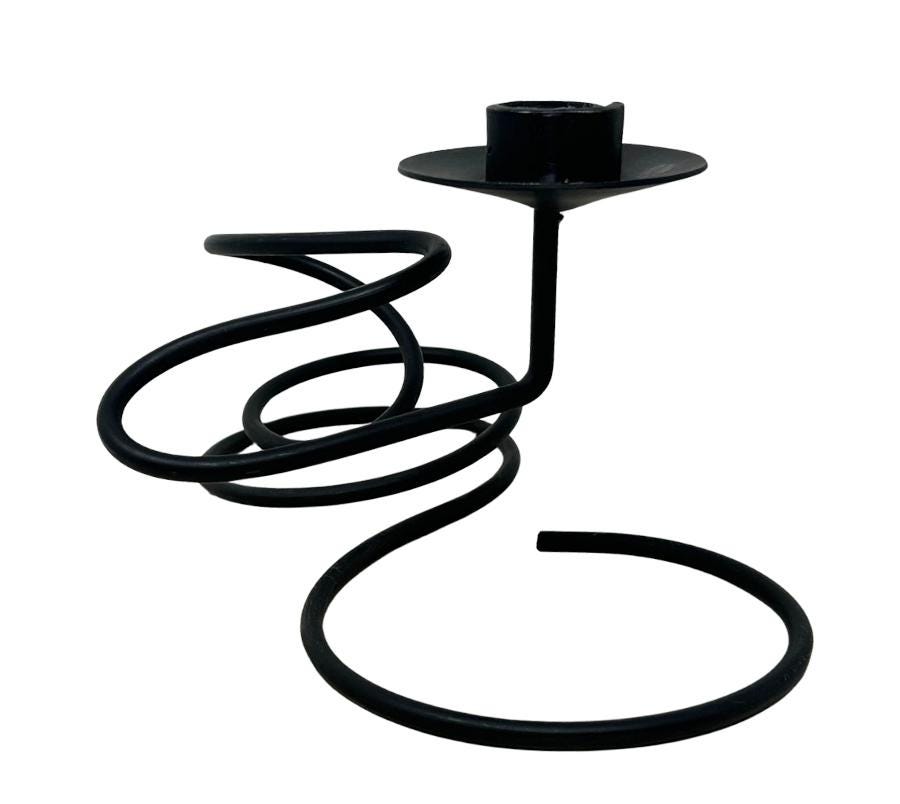 Vintage Post Modern Squiggle Candle Holder