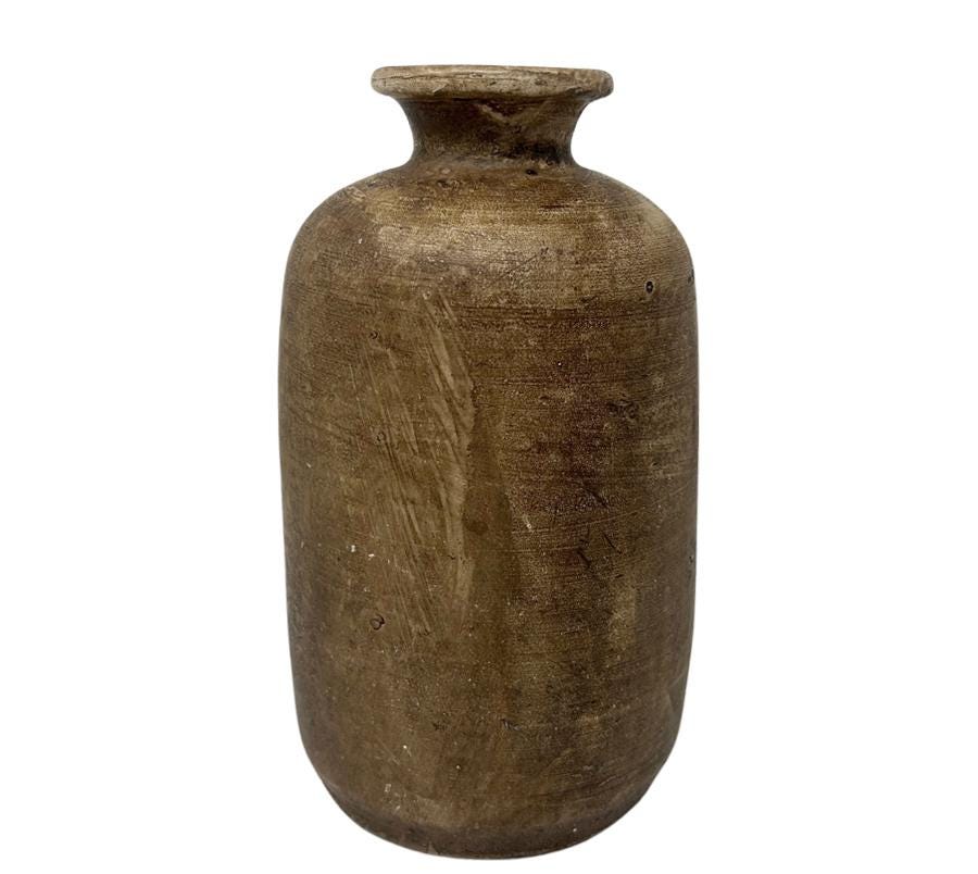 Vintage Brown Clay Vessel