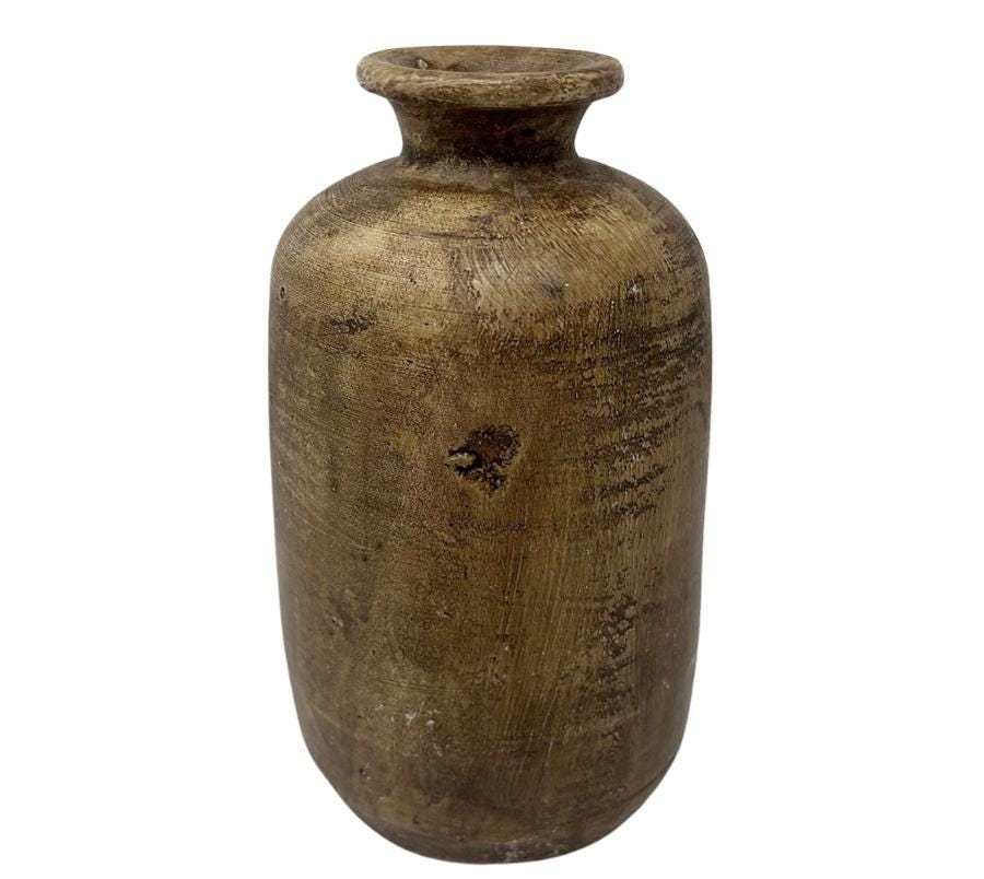 Vintage Brown Clay Vessel